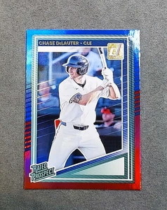 2025 Panini Donruss - Rated Prospect Chase DeLauter #107 Red & Blue - Picture 1 of 2
