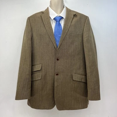 Marks & Spencer Linen Wool Blend Blazer Moon Fabric Jacket Mens Size 42L Luxury - Image 1 of 4