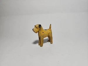 Vintage Folk Art Hand Carved Resin Miniature Fox Terrier Dog Figurine - Picture 1 of 10