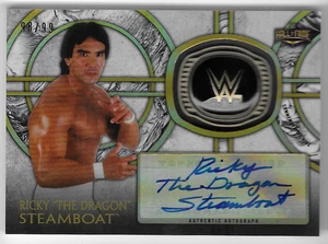 RICKY "THE DRAGON" STEAMBOAT 2018 TOPPS WWE HALL OF FAME RING AUTO CARD #98/99! - Picture 1 of 1