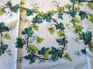 Vintage Tischdecke hellgrau mit Efeu Ranken 50x60" - Bild 1 von 4