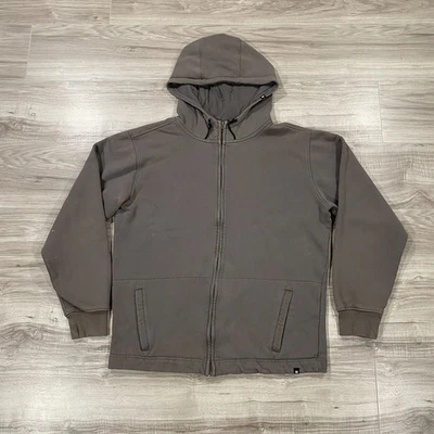 Vintage DC Shoes Hoodie Mens XL Faded Gray Blank Full Zip Skater Grunge Y2K - Image 1 of 4