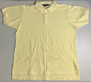 VINTAGE HERREN LANDS END gelbes POLOSHIRT KURZARM LARGE Hergestellt in den USA - Bild 1 von 8