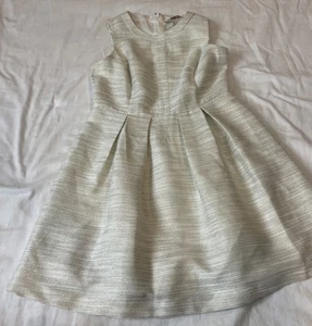 Forever 21 ivory gold metallic dress size M - Picture 1 of 10
