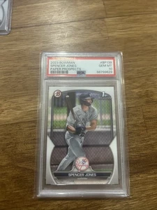 2023 Bowman Spencer Jones BP139 PSA 10 Gem Mint Prospect Card Yankees - Picture 1 of 2