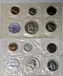 US Proof Sets Lot of 2 - 1957, 1960 No Envelope Just Coins - Picture 1 of 21