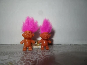 VINTAGE All Original TROLL Doll Earrings, Made in Korea - Picture 1 of 5
