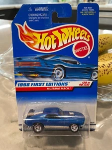 Mustang Mach 1 personalizado Hot Wheels 1998 primeras ediciones - azul - Imagen 1 de 5