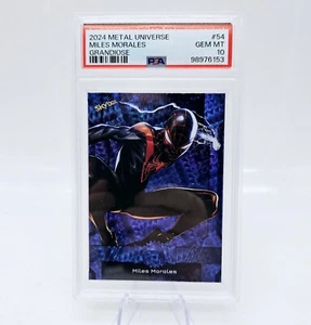 2024 Marvel Metal Universe Avengers Miles Morales #54 Grandiose Blue PSA 10 - Picture 1 of 2