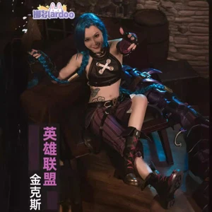 LOL Arcane Jinx Cosplay Costume Women Uniform Outfits Halloween - Picture 1 of 26