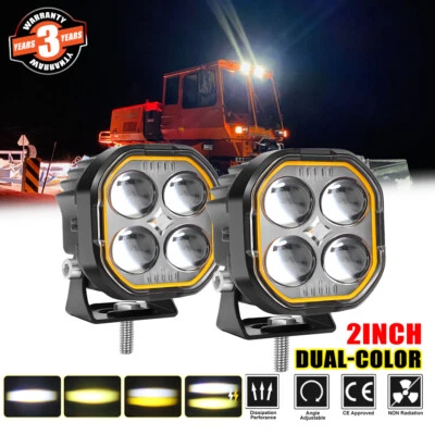 COLIGHT 2PCS 3'' LED WORK Lights Pods Caterpillar Skid Steers Excavator Forklift Loader