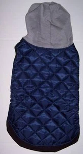 NWT Navy Quilted Coat with Hood Dog Size XL Extra Large - Picture 1 of 2