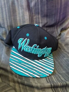 City Hunter Mens Blue And Black Washington DC Adjustable Hat Cap A38 - Picture 1 of 9
