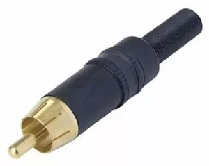 Conector REAN NYS373-0 RCA, Anillo Negro | Negro | Dorado CALIDAD PRO-AUDIO 1037 - Imagen 1 de 2