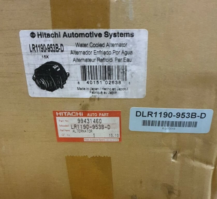 Neu Hitachi 07L903021 Lichtmaschine, Wassergekühlt LR1190-953B-D AUDI R8 4.2L V8 - Image 1 of 1