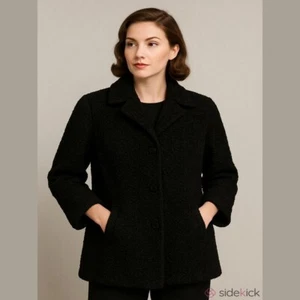 VINTAGE 1940s Persian Lamb Fur Coat Size M/L - Picture 1 of 5