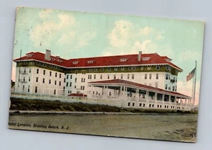 BRADLEY BEACH, NEW JERSEY NICE OLD VIEW OF THE HOTEL LORAINE POSTCARD (G-25) - Picture 1 of 2