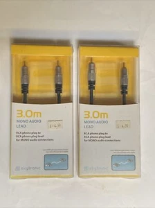 Qualität Audio vergoldet Cinch Stecker auf Cinch Stecker Kabel. 3,0m (2 Packungen) - Bild 1 von 3
