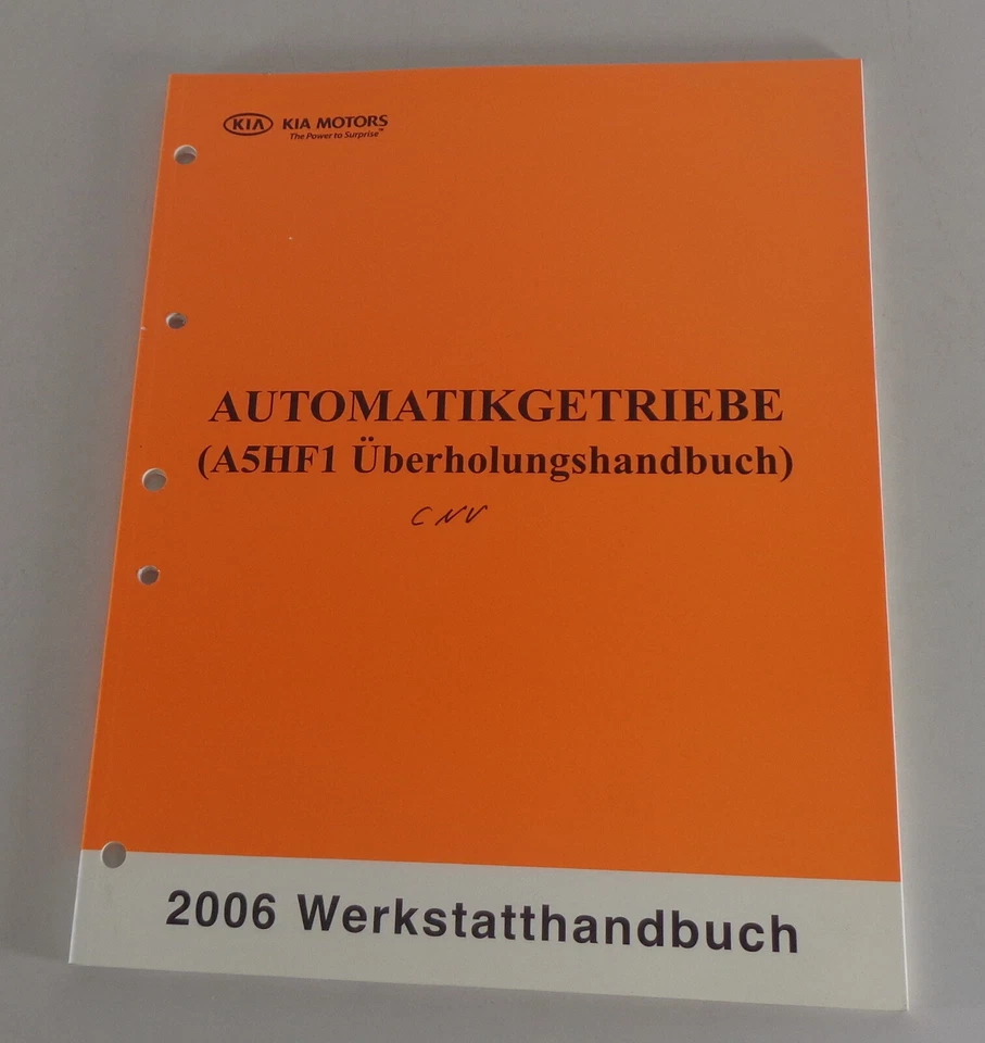 Manual De Taller Kia Transmisión Automática A5HF1 De 2006 - Imagen 1 de 1