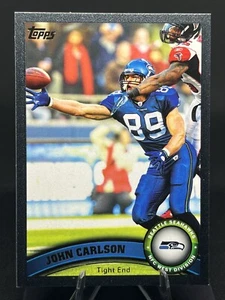 Tarjeta #391 John Carlson Topps 2011 BLACK BORDER/55 Seattle Seahawks - Imagen 1 de 2