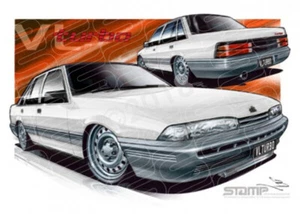 Commodore VL VL INTERCEPT ALPINE WHT A2 FRAMED PRINT (HC97) - Picture 1 of 1