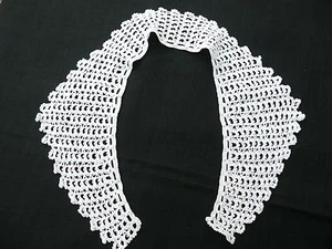 col ancien en coton fait main au crochet - Imagen 1 de 1