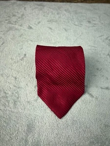 Murano USA Made Neck Tie Red 100% Silk Ribbed Classic Width Length Mens - Picture 1 of 6