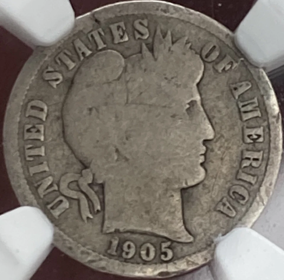 1905-O Micro O Barber Dime NGC Good Details  - Image 1 of 4
