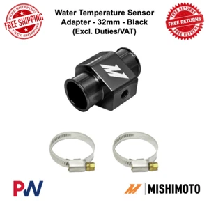 Mishimoto Aluminium Water Temperature Sensor Adapter 32mm Black #MMWHS-32-BK - Picture 1 of 8
