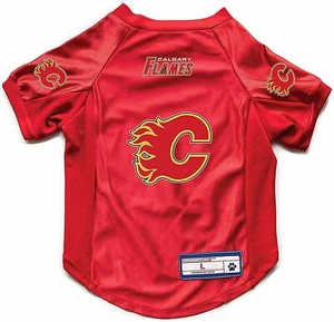JERSEY ELÁSTICO DE LUJO CALGARY FLAMES PERRO GATO MASCOTA XS PEQUEÑO MEDIANO GRANDE XL GRANDE - Imagen 1 de 8
