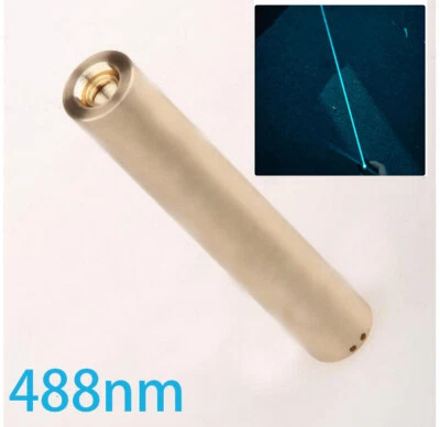 488 nm Cyan Laser Pointer Stift Messing Mini Lampe Richtlicht - Bild 1 von 4