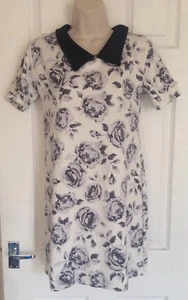 AX PARIS Ladies floral dress with collar size 8 - Picture 1 of 6