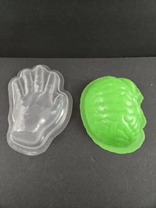 Halloween Frankenstein Zombie Hand and Brain Jello Gelatin Ice Food Mold Props - Picture 1 of 4