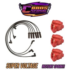 CBros High Output Ignition Coil Tune Up Kit For Buick Regal 96-08 3.8L V6 Red