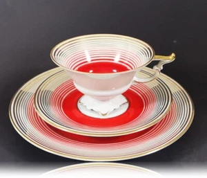 Tuppack Tiefenfurt Sammeltasse Sammelgedeck Gold Orange, Art Deco 1922 - 1935. - Bild 1 von 11