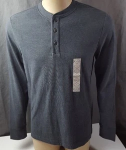 Camisa Henley Para Hombres Talla S St Johns Bay Gris Oscuro Suave Nueva con Etiquetas Manga Larga 718l33cb2 - Imagen 1 de 3