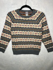 Maglione Hanna Andersson bambina 6-7 grigio vacanze natale 100% cotone maglia - Foto 1 di 15