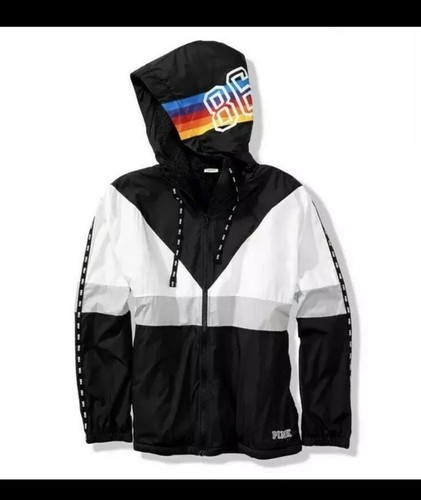 UNDERCOVER Felpa con cappuccio ROSA Victorias Secret logo Anorak foderata sherpa full zip taglia media