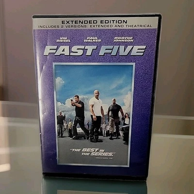 Fast Five (DVD, 2011, Rated/Unrated)Paul Walker Vin Diesel Dwayne Johnson Action - Image 1 of 4