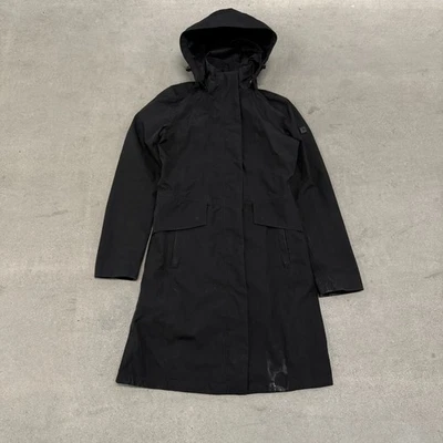 North Face пальто женщин M черный парка куртка Hyvent с капюшоном размер маленький - Изображение 1 из 4