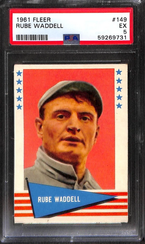 1961 Fleer #149 RUBE WADDELL PSA 5 EX 59269731  - Image 1 of 3