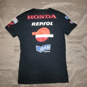 Gas Honda Hrc Short Sleeve T-Shirt Black S - Picture 1 of 8