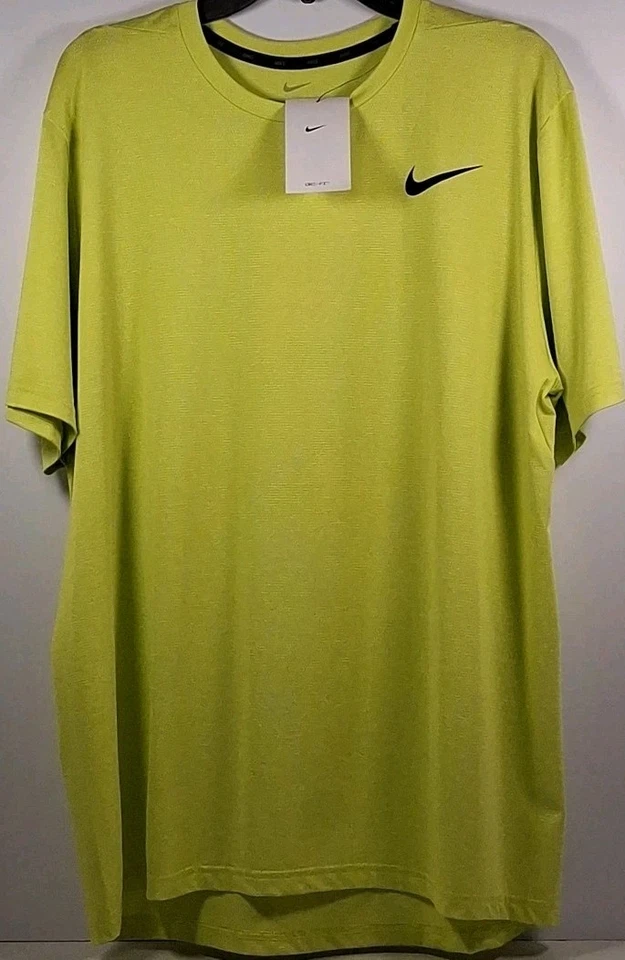 Nike AR0196-344 Men's XL Dri-FIT Utility Static Training Tee High Voltage Green