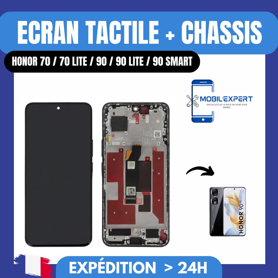 ECRAN + VITRE TACTILE SUR CHASSIS HONOR 70 LITE 70 90 LITE 90 SMART - Image 1 of 1