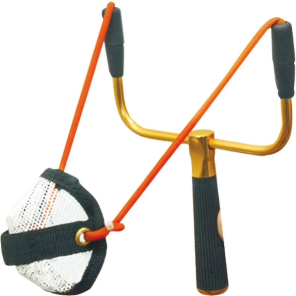 A&N Futterschleuder Gold Large Karpfen-Schleuder Zwille Madenschleuder Boilie Baits