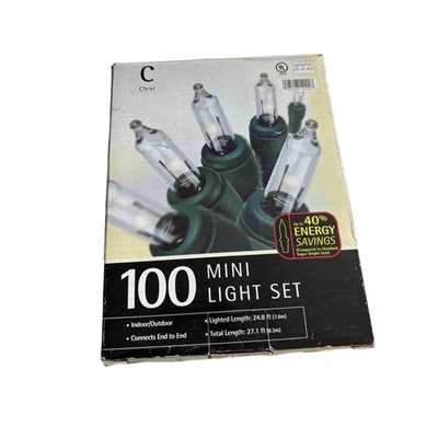NEW Target 100 Clear Mini Light Set Indoor Outdoor Connectable Energy Saving - Image 1 of 4
