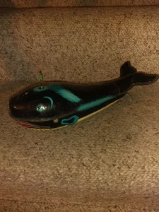 Rare 1960s TIN LITHO WHALE Orca WIND UP Propeller WORKS By Daito JAPAN HTF - Picture 1 of 23