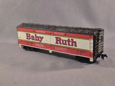 HO Scale Train Car Vintage Tyco Baby Ruth Box Car NADX #5342 Red Black Horn Hook - Image 1 of 4
