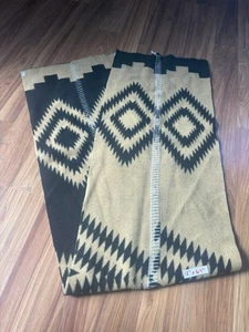 PENDLETON WOOL Fabric Strip Remnant Aztec Gold Black Pattern New ~ 64” X 13” - Picture 1 of 1