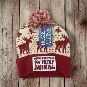 Sombrero gorro solo en casa Ya animal sucio Kevin McCallister Navidad Pom tejido NUEVO - Imagen 1 de 5